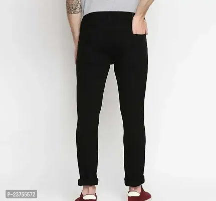 MEN PLAIN BLACK JEANS-thumb2