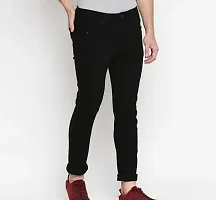 MEN PLAIN BLACK JEANS-thumb2