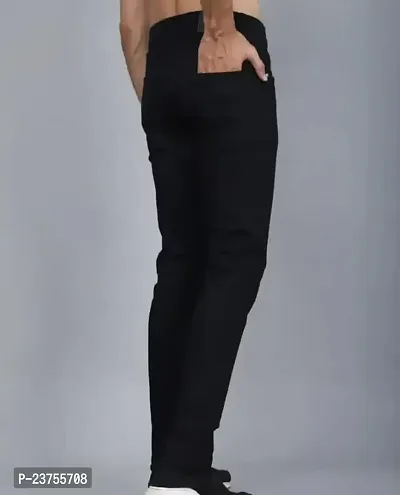 MEN PLAIN BLACK JEANS-thumb2