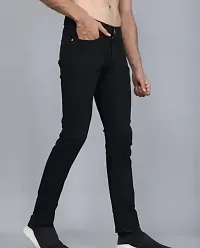 MEN PLAIN BLACK JEANS-thumb2