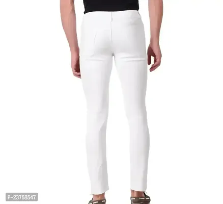 MEN PLAIN WHITE JEANS-thumb2