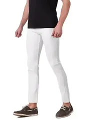 MEN PLAIN WHITE JEANS-thumb2