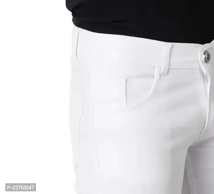 MEN PLAIN WHITE JEANS-thumb4