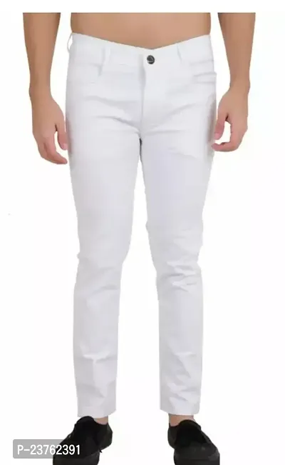 MEN PLAIN WHITE JEANS