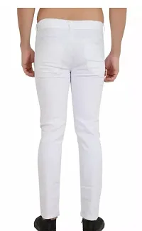 MEN PLAIN WHITE JEANS-thumb1