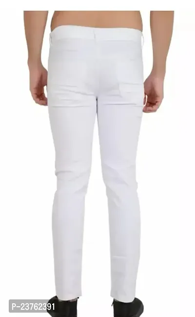 MEN PLAIN WHITE JEANS-thumb2