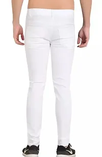 MEN PLAIN WHITE JEANS-thumb1