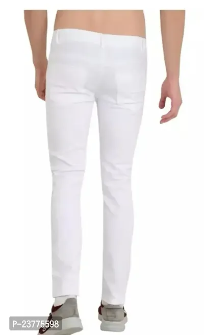 MEN PLAIN WHITE JEANS-thumb2