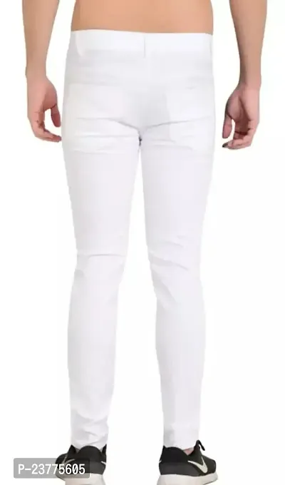 MEN PLAIN WHITE JEANS-thumb2