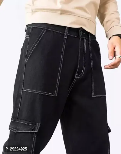 Stylish Men Black Fashion Jeans-thumb3