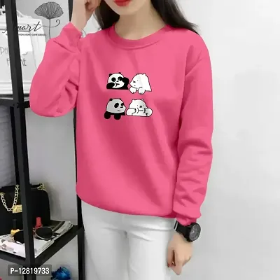 Elegant Pink Cotton Self Design T-Shirts For Women-thumb0