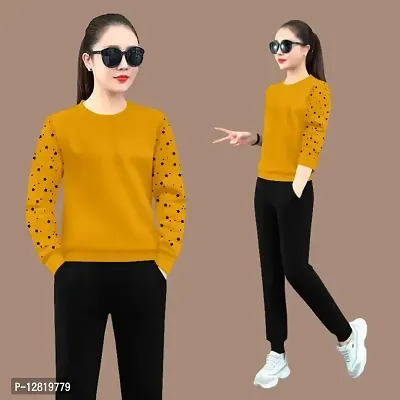 Elegant Yellow Cotton Self Design T-Shirts For Women