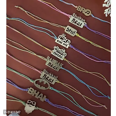 (Combo Of 10) Funky Slogan Of Bhai/Bro Rakhi Set