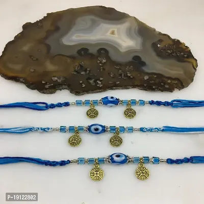 Combo Of 3Blue Evil Eye Rakhi For Raksha Bandhan | Best Rakhi Bluethread For Brother-thumb0