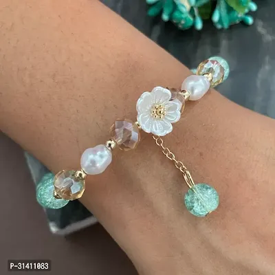 Flower/Jade Stone Latkan Bracelet For Raksha Bandhan | Best Bracelet Rakhi For Brother/Bhabhi-thumb2