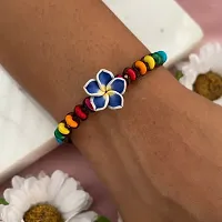 Fancy Flower , Multi Beads Rakhi Bracelet For Raksha Bandhan-thumb1