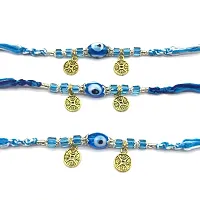 Combo Of 3Blue Evil Eye Rakhi For Raksha Bandhan | Best Rakhi Bluethread For Brother-thumb1