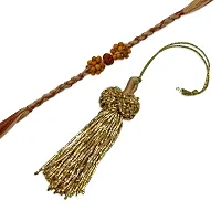 (Set Of 2) Rudraksha /Tassel Latkan Lumba Rakhi For Raksha Bandhan For Bhaiya , Bhabhi-thumb1