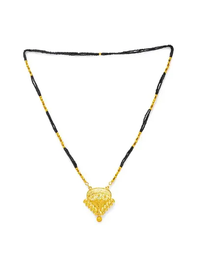 Long Mangalsutra Designs Plated Latest Design Tanmaniya/Long Chain/Black Beads New Mangalsutra Designs For Women (31 Inches)