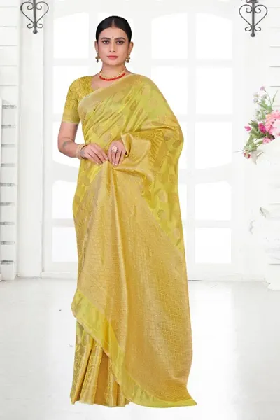 Classic Organza Woven Design Saree with Blouse piece