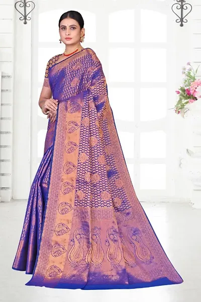 Classic Art Silk Jacquard Saree With Blouse Piece