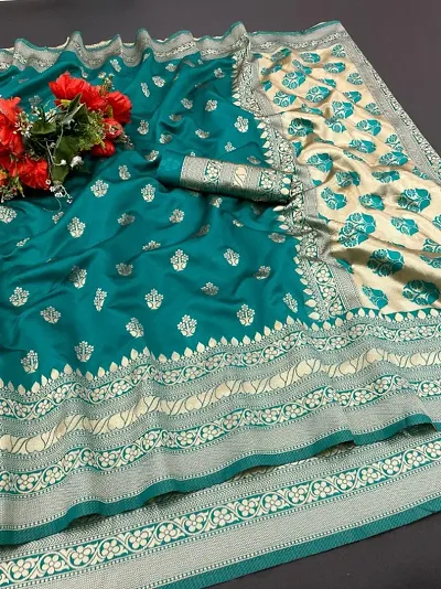 Trending Art Silk Saree with Blouse piece 