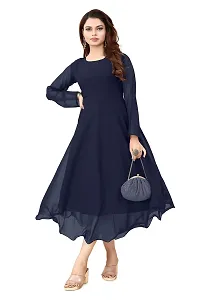 Navya Clothing Heavy Georgette Long Anarkali Gown Kurta for Women  Girls-thumb4