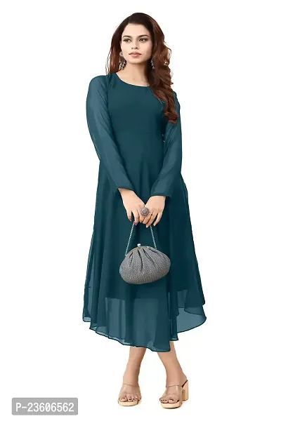 Navya Clothing Heavy Georgette Long Anarkali Gown Kurta for Women  Girls-thumb4