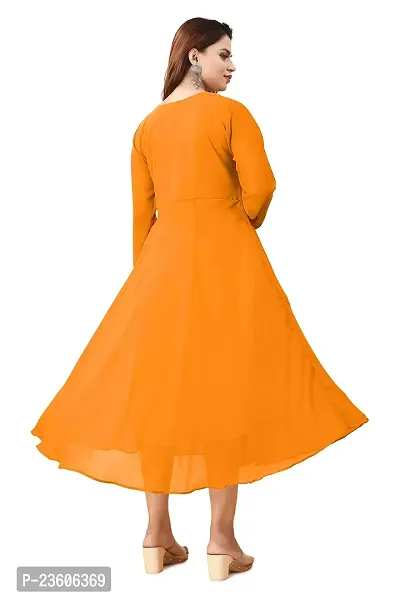 Navya Clothing Heavy Georgette Long Anarkali Gown Kurta for Women  Girls-thumb4