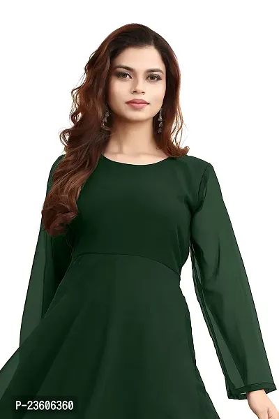 Navya Clothing Heavy Georgette Long Anarkali Gown Kurta for Women  Girls-thumb5