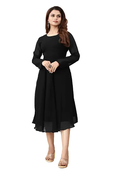 Navya Clothing Heavy Georgette Long Anarkali Gown Kurta for Women & Girls
