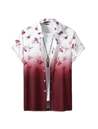 SL FASHION Funky Shirt for Men. (X-Large, Flower)