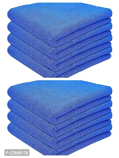 Microfiber Cleaning Cloths Towel Set Highly Absorbent Lint And Streak Free Multipurpose Wash Microfiber Cloth - Blue (8 PCS)-thumb0