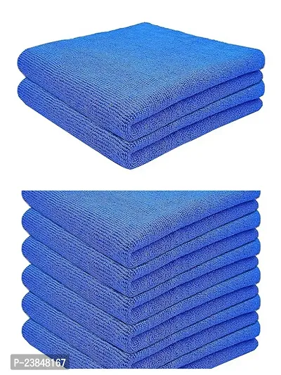 Microfiber Cleaning Cloths Towel Set Highly Absorbent Lint And Streak Free Multipurpose Wash Microfiber Cloth - Blue (8 PCS)