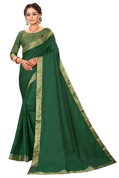 Beautiful Art Silk Saree with Blouse piece