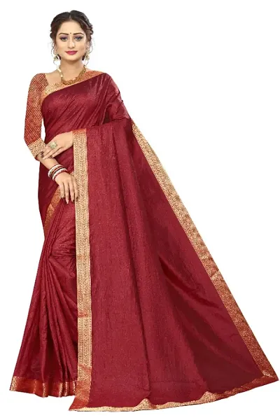 Beautiful Art Silk Saree with Blouse piece