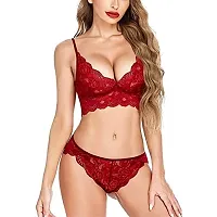 New Baby Doll Lingerie Nightwear Sleepwear Innerwear Bra With Panty Set Combo Pack Of 2-thumb3