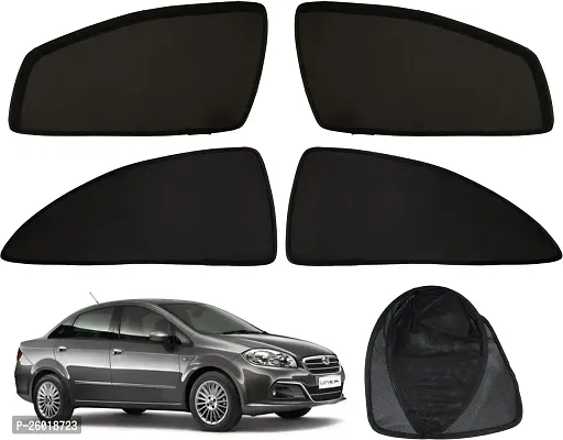 Tech Auto Side Window Sun Shade For Fiat Linea Classic Black