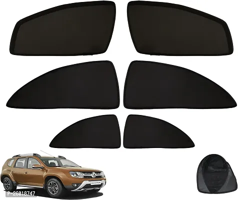 Tech Auto Side Window Sun Shade For Renault Duster Black-thumb0