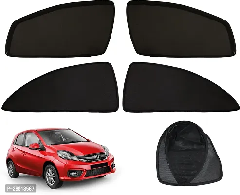 Window Sun Shade For Honda Brio Black-thumb0