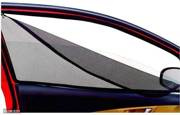 Magnetic Rear Window Sun Shade For Hyundai Verna Fluidic Black-thumb3