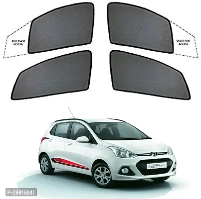 Magnetic Rear Window Sun Shade For Hyundai Grand I10 Black-thumb0