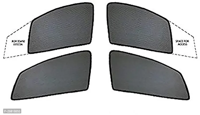 Magnetic Rear Window Sun Shade For Tata Indica V2 Black-thumb2