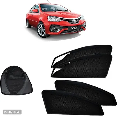 Magnetic Rear Window Sun Shade For Toyota Etios Black