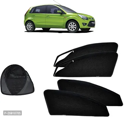 Magnetic Rear Window Sun Shade For Ford Figo Black-thumb0