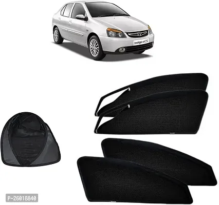 Magnetic Rear Window Sun Shade For Tata Indigo Black