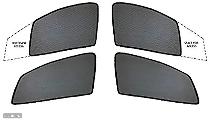 Magnetic Side Window Sun Shade For Hyundai Verna Fluidic Black-thumb2