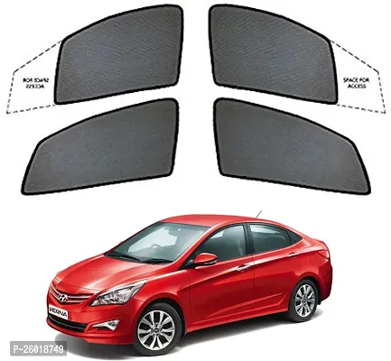 Magnetic Side Window Sun Shade For Hyundai Verna Fluidic Black