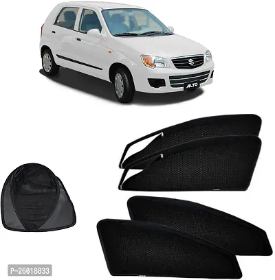 Magnetic Rear Window Sun Shade For Maruti Suzuki Alto K10 Black-thumb0