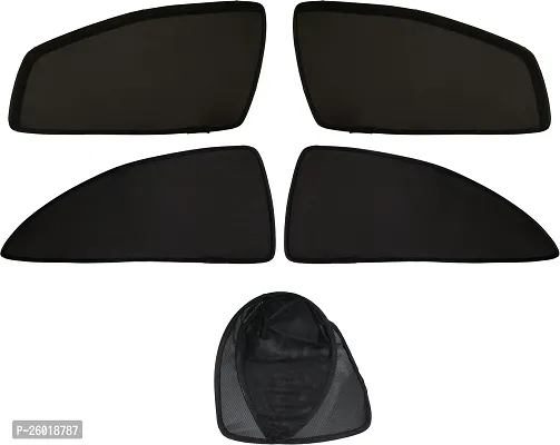 Magnetic Rear Window Sun Shade For Hyundai Verna Black-thumb3